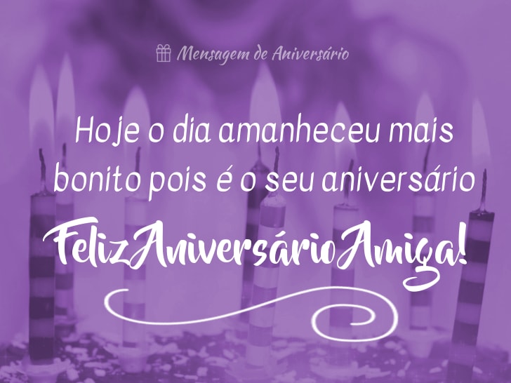 Feliz Aniversário Amiga