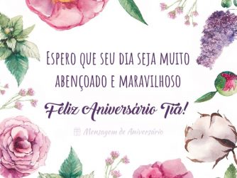 Feliz Aniversário Tia