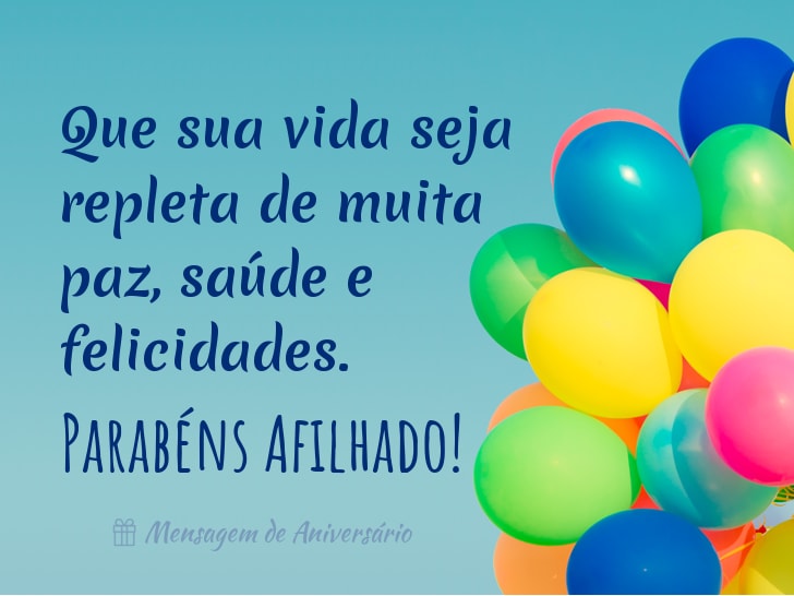 Parabéns Afilhado - Mensagem de Aniversário