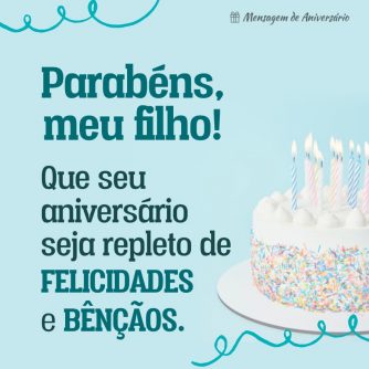 Felicidades e bênçãos para filho