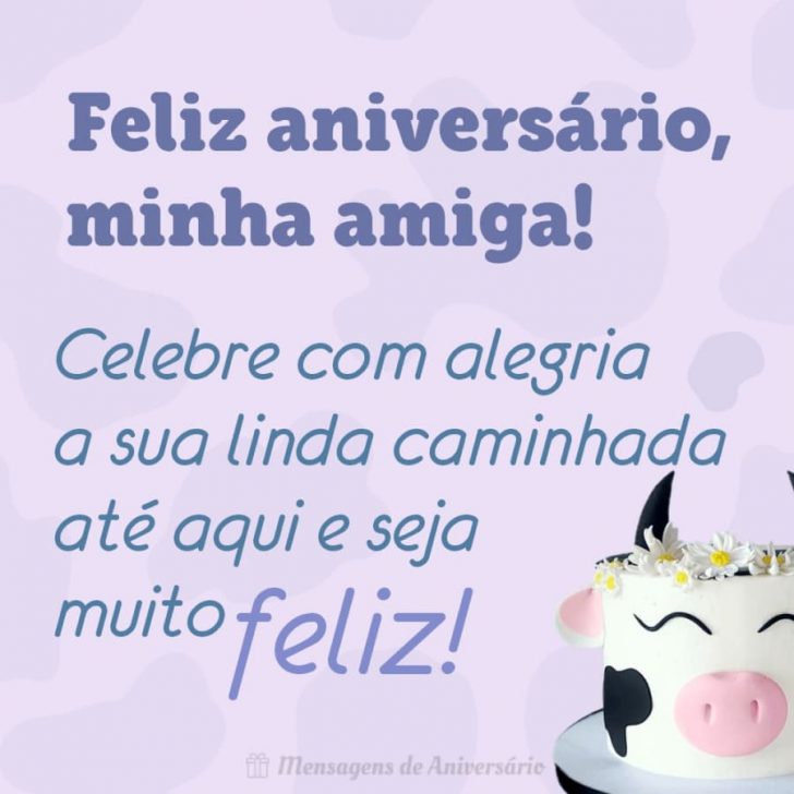 Celebrando a vida da amiga - Mensagem de Aniversário