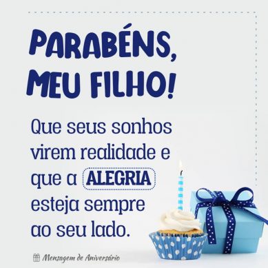 Dia especial do meu filho - Mensagem de Aniversário