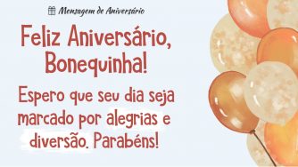 Feliz aniversário, bonequinha