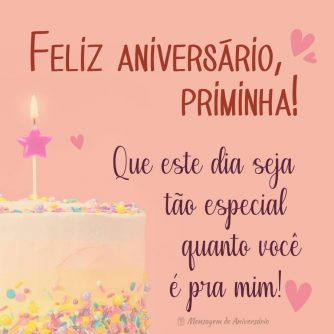 Feliz aniversário para a minha priminha