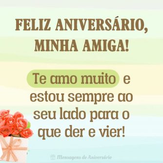 Feliz aniversário para amiga tão amada