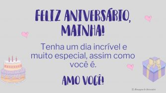 Feliz aniversário para mainha