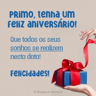 Feliz aniversário para meu primo