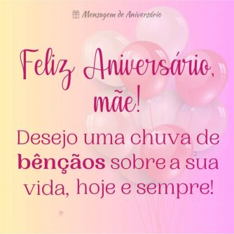 Feliz aniversário para minha mãe