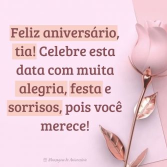 Feliz aniversário para minha tia