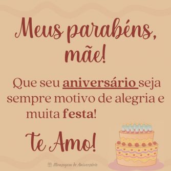 Festejando aniversário da mãe