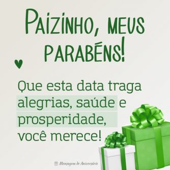 Parabéns, paizinho