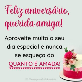 Parabéns para amiga amada