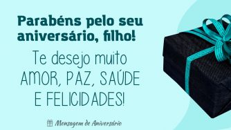 Parabéns pelo seu aniversário, filho