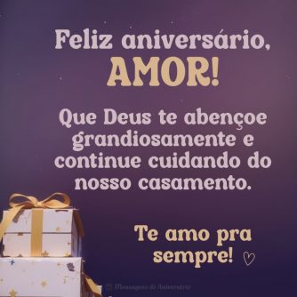 Bênçãos para o aniversário do marido