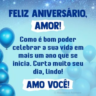 Celebrando a sua vida, meu marido lindo