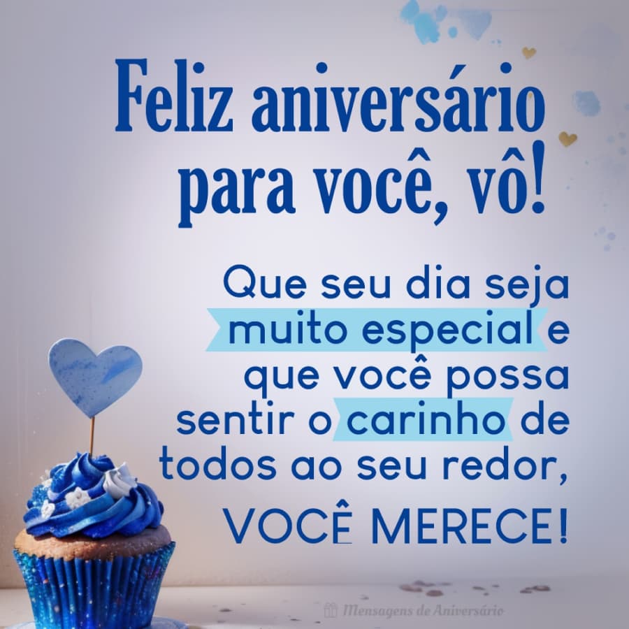 Desejando feliz aniversário para o meu vô