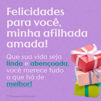 Felicidades, afilhada amada