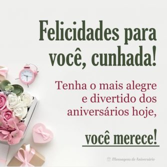 Felicidades para a minha cunhada