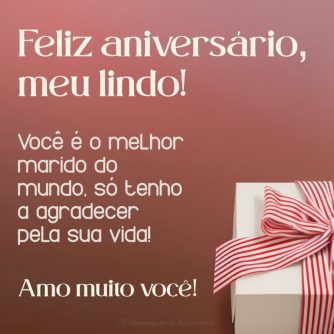 Felicidades para o marido lindo