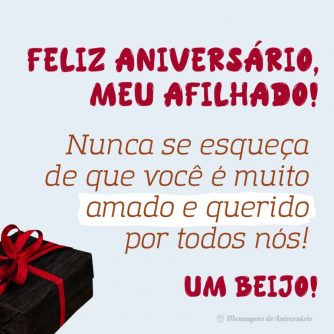 Feliz aniversário, amado afilhado