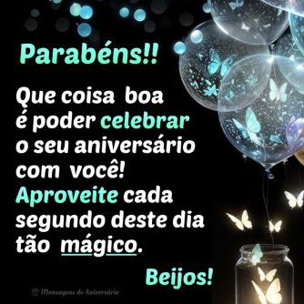 Feliz aniversário com muita alegria