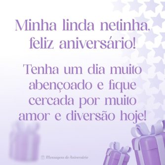 Feliz aniversário para a linda netinha