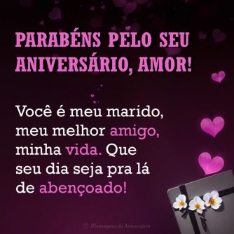 Feliz aniversário para meu marido amado