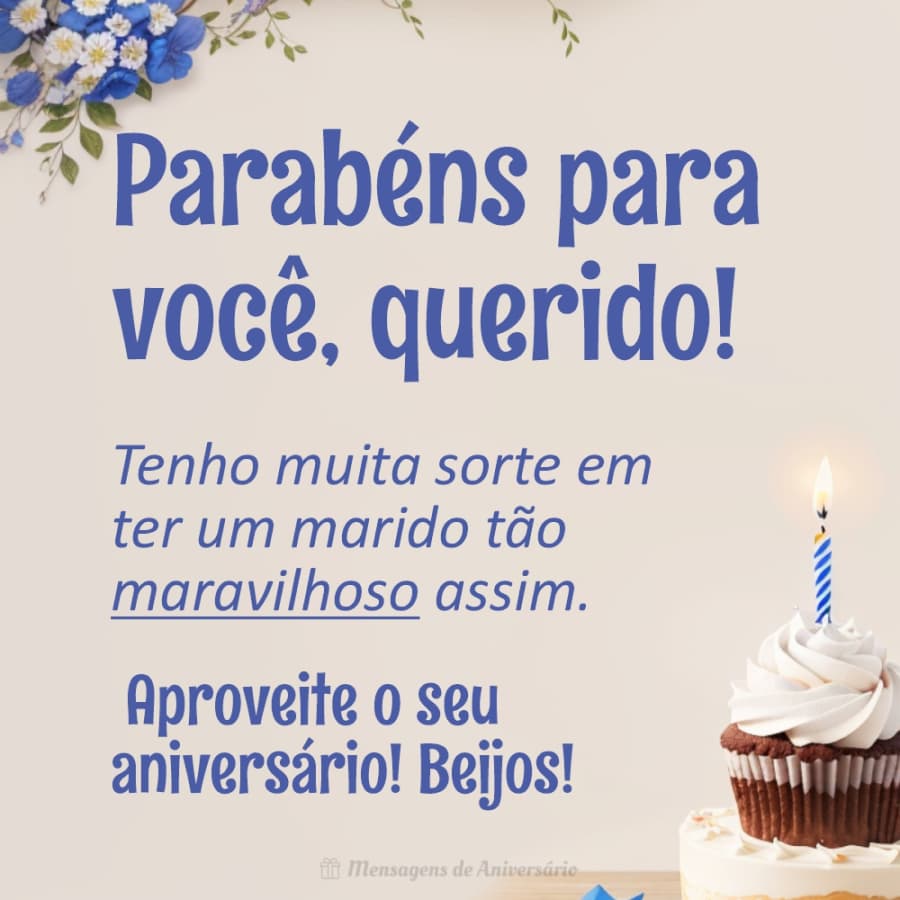 Parabéns para você, marido querido