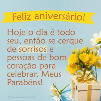 Parabéns por mais um aniversário