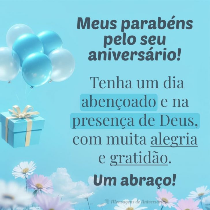 Tenha um aniversário abençoado - Mensagem de Aniversário